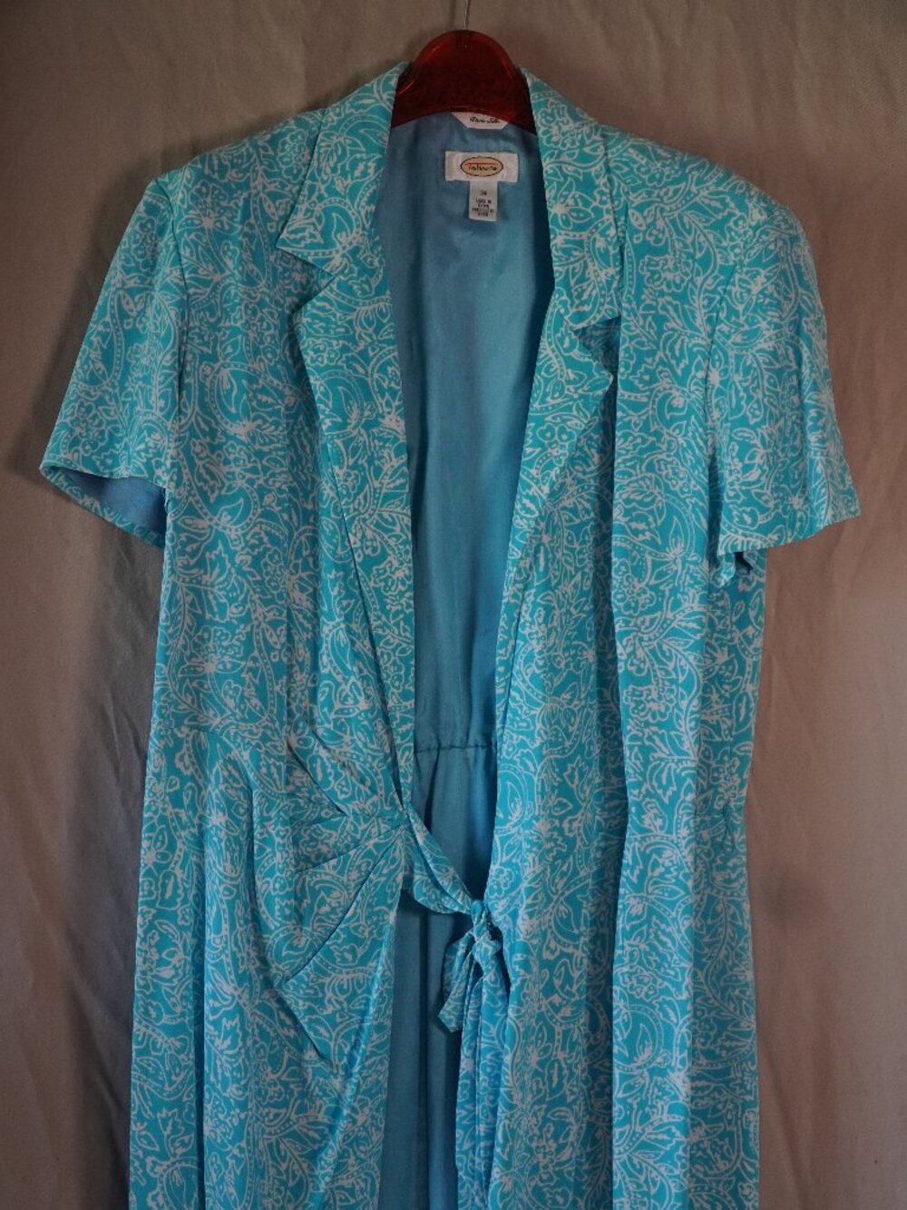 Talbots turquoise silk dress